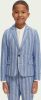 Scotch & Soda Blauw/wit Gestreepte Colbert Striped Cotton Linen Dressed Blazer online kopen