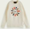 Scotch and Soda Truien Boys Regular fit artwork sweatshirt Wit online kopen