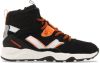 Vingino Gio Mid hoge leren sneakers zwart/oranje online kopen