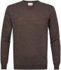 Profuomo Fijngebreide pullover van Merino wol met V hals online kopen