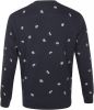 Scotch and Soda Truien All over embroidered crewneck sweat Blauw online kopen