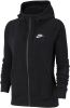 Nike Sportswear Essential Fleecehoodie met rits voor dames Zwart online kopen