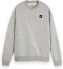 Scotch and Soda Truien Essentials Organic cotton felpa crewneck sweatshirt Grijs online kopen