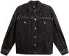 Alix the Label Zwarte Spijkerjas Ladies Woven Studded Denim Jacket online kopen