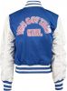 CoolCat Junior baseball jacket Jade CG met tekst blauw/wit/roze online kopen