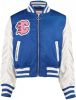 CoolCat Junior baseball jacket Jade CG met tekst blauw/wit/roze online kopen