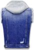 Enos Mouwloos Spijkerjasje met Capuchon Rj9103 , Blauw, Heren online kopen