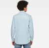 G-Star 3301 slank shirt l s lichte verouderde denim G star, Blauw, Heren online kopen