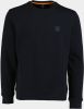 Hugo Boss sweater bordeaux effen katoen ronde hals online kopen