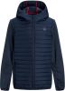 JACK & JONES JUNIOR gewatteerde tussenjas JJEMULTI donkerblauw/donkerrood online kopen