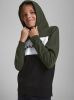 JACK & JONES JUNIOR hoodie JJELOGO met logo donkergroen/donkerblauw online kopen