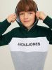 JACK & JONES JUNIOR hoodie JJELOGO met logo donkergroen/donkerblauw online kopen