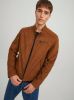 JACK & JONES ESSENTIALS imitatieleren tussenjas Rocky camel online kopen