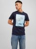JACK & JONES regular fit T shirt JJBILLBOARD met printopdruk navy blazer online kopen