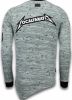 Local Fanatic Longfit Asymmetric Embroidery Sweater Patches US Army , Groen, Heren online kopen