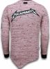 Local Fanatic Longfit Asymmetric Embroidery Sweater Patches US Army , Roze, Heren online kopen