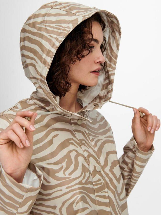 ONLY regenjas ONLELLEN met zebraprint bruin/beige online kopen