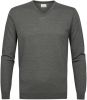 Profuomo Fijngebreide pullover van merino wol met V hals online kopen