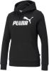 Puma essentials big logo fleece trui zwart dames online kopen