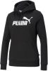 Puma essentials big logo fleece trui zwart dames online kopen