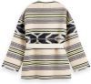 Scotch & Soda Ikat jacquard blanket wrap coat 167442 22 Pflm A31 , Beige, Dames online kopen