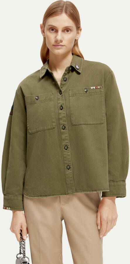 Scotch & Soda Military overhemd met print online kopen