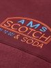 Scotch & Soda Gesneden genaaide paneel kunstwerk sweatshirt , Rood, Heren online kopen