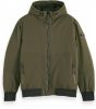 Scotch and Soda Jassen Hooded Quilted Stretch Nylon Jacket Groen online kopen