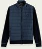 Scotch & Soda Padded jacket with knitted sleeves and back panel night(172667 0002 ) online kopen
