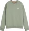 Scotch & Soda Seasonal essentials classic logo badge sweatshirt army(171651 0115 ) online kopen