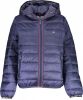 Tommy Jeans gewatteerde jas TJW QUILTED TAPE HOODED JACKET met logo donkerblauw online kopen