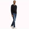 Tommy Hilfiger Blauwe Trui Core Cotton silk Vneck online kopen