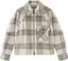 Woolrich Jack in wolblend met ruitdessin en borstzak online kopen