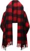 Woolrich Red Buffalo Controleer Red Black Cape , Rood, Dames online kopen