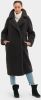 Ugg Gertrude Long Teddy Coat in Ink Black,, Polyester online kopen