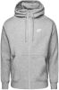 Nike Sportswear Club Fleece Hoodie met rits voor heren Grijs online kopen