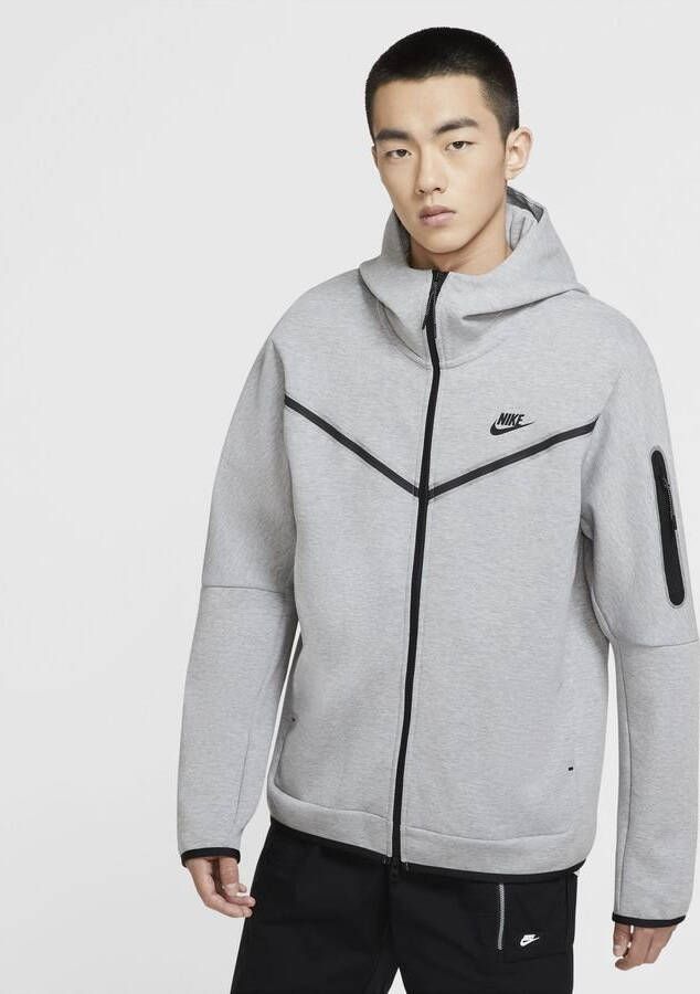 Nike Tech Fleece Full Zip Hoodie Heren Dark Grey Heather/Black Heren online kopen