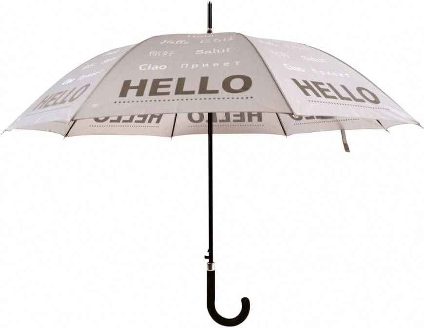 Esschert Design paraplu Hello 105 x 85 cm polyester beige online kopen