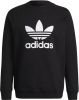 Adidas Adicolor Trefoil Crew Heren Sweatshirts Black Katoen Fleece online kopen