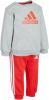 Adidas Badge of Sport Joggingpak Medium Grey Heather/Vivid Red Kind online kopen