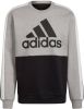 Adidas essentials colorblock fleece sweater grijs/zwart heren online kopen
