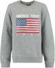 America Today Junior sweater Simon Flag met tekst lichtgrijs melange online kopen