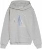 CALVIN KLEIN JEANS hoodie met logo lichtgrijs melange/zilver online kopen