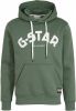 G-Star RAW hoodie met tekst groen online kopen