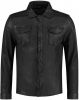 Goosecraft leren jas/overshirt zwart online kopen