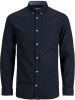 JACK & JONES ESSENTIALS slim fit overhemd JJEJACK met all over print navy blazer online kopen