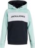 JACK & JONES JUNIOR hoodie JJELOGO met logo turquoise/zwart/wit online kopen
