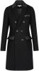 Morgan coat met wol zwart online kopen