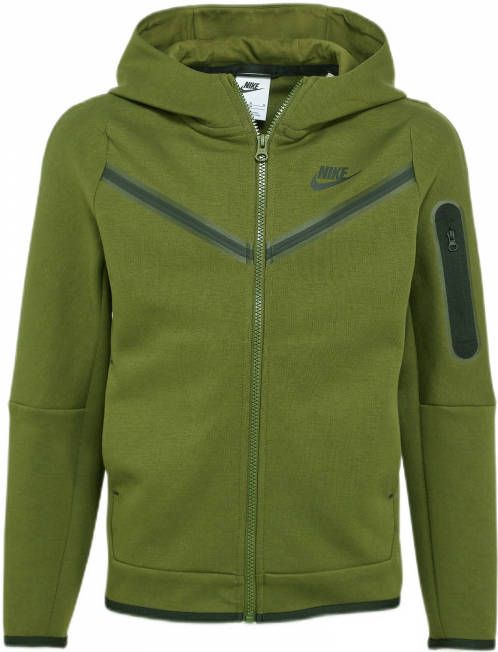 Nike Sportswear Tech Fleece Hoodie met rits voor jongens Rough Green/Black Kind online kopen