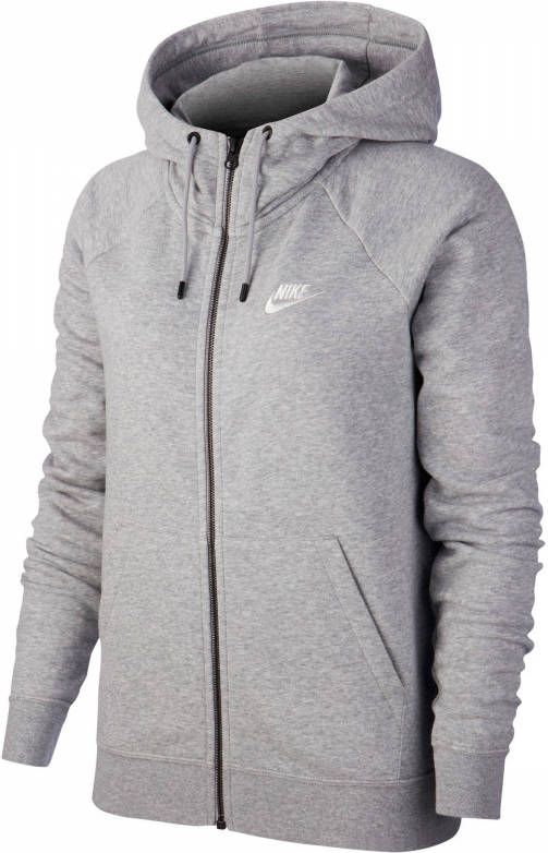 Nike Essential Full Zip Hoodie Dames Dark Grey Heather/Matte Silver/White/White Dames online kopen